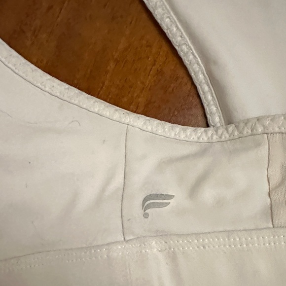 Fabletics Cream Racerback Sports Bra - Picture 2 of 3